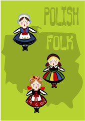 Polish folk - vector illustration.