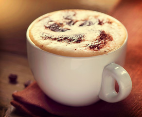 Cappuccino. Cup of Latte Coffee