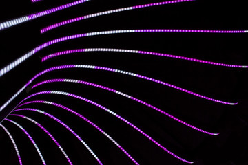 Neon abstract background of lines and bokeh