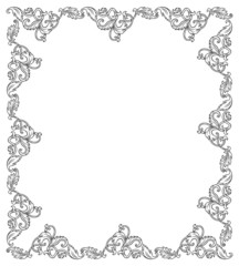 Vintage ornament frame