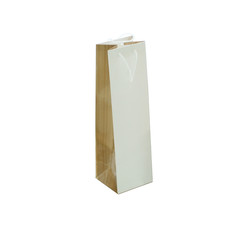 Paper bag isolated under the white background