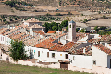 Fototapeta na wymiar Widok zabytkowej małomiasteczkowej Chinchon niedaleko Madrytu