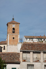 View of historic small town Chinchon near Madrid