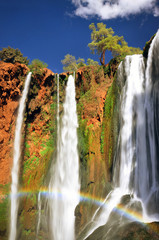 Rainbow at Ouzoud waterfall, Morocco