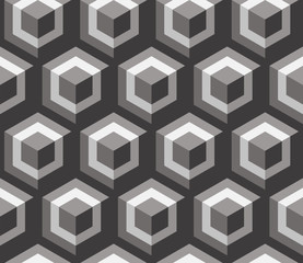 vintage cube effect wallpaper pattern