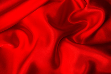 Red silk fabric background