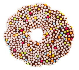 Cookies with chip isolated on white background