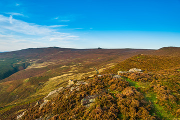 Autumn view of the hills British countryside