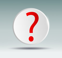 question mark in a white circle on a blue background