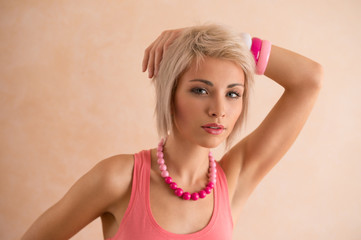 Elegant blonde beauty posing