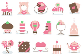 Sweet Valentine love icons