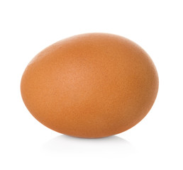 Egg chicken brown  isolated on white background