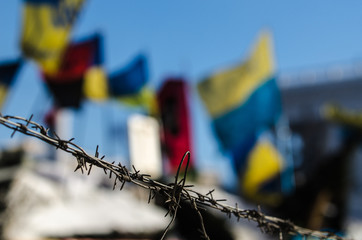 Fototapeta na wymiar Protesty Maidan w dniu 31 stycznia 2014 w Kijowie, Ukraina