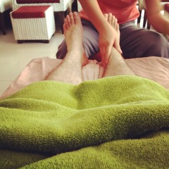 foot massage at spa