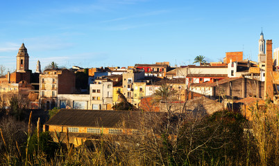 view of Valls in winter day. Tarragona