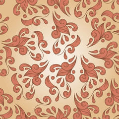 vector seamless floral vintage pattern on gradient  background