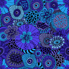 Vector Abstract Seamless  Floral Composition