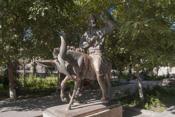 Nasr Eddin Hodja sur son âne, Boukhara, Ouzbekistan