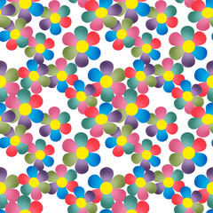Floral seamless pattern with colorful flowers texture