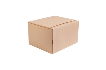 Cardboard box isolated on white