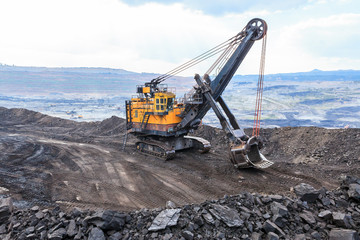 Electric Shovel in Open Pit