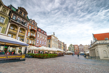 Fototapeta na wymiar The central square of Poznan