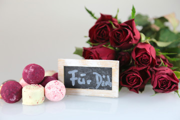 Pralinen mit Rosen