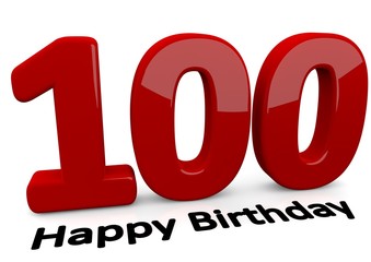 big red number for the birthday