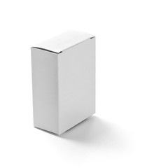 white box container template blank package