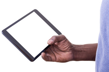 Man using tablet