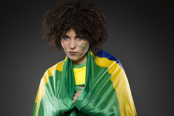 Obraz premium Fussball Fan Brasilien