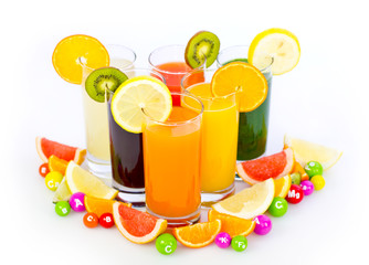Fresh and healthy fruit and vegetable juice