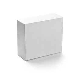 white box container template blank package