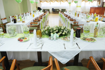 The image of a served table