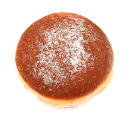 Donut, berliner isolated on white.