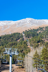 Ski lift in the mountains
