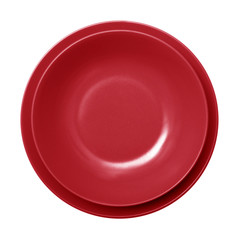 piatto rosso vuoto
