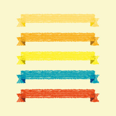 vector set of ribbons