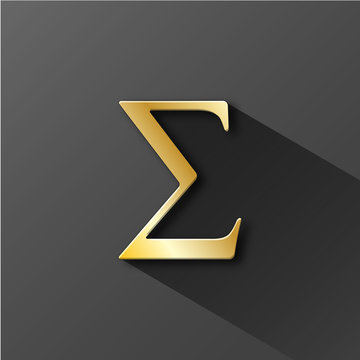 "SIGMA" Symbol (mathematics science greek letter icon pi number)