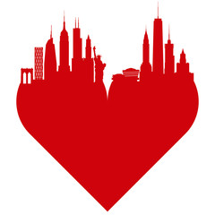 New York love heart. I love New York.