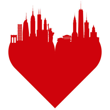 New York Love Heart. I Love New York.