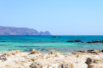 Elafonissi beach with  turquoise water, Crete, Greece