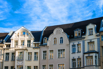 Detail of old houses in Bonn, Germany