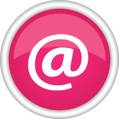 Круглая векторная иконка с изображением электронной почты