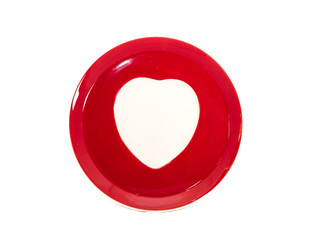 round dish with heart