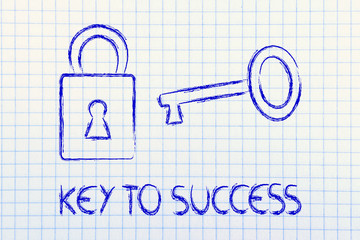find the key to success, key and lock design