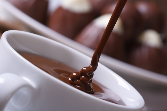 Stream Chocolate Being Poured Into A Cup