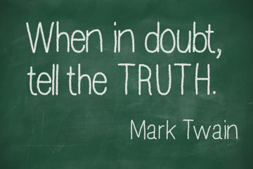 When in doubt, tell the truth