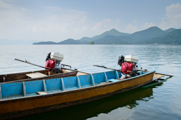 Two long tail boats