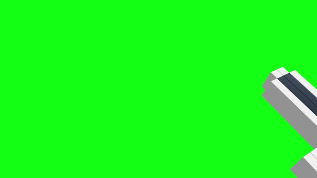 Animation cursor on green background